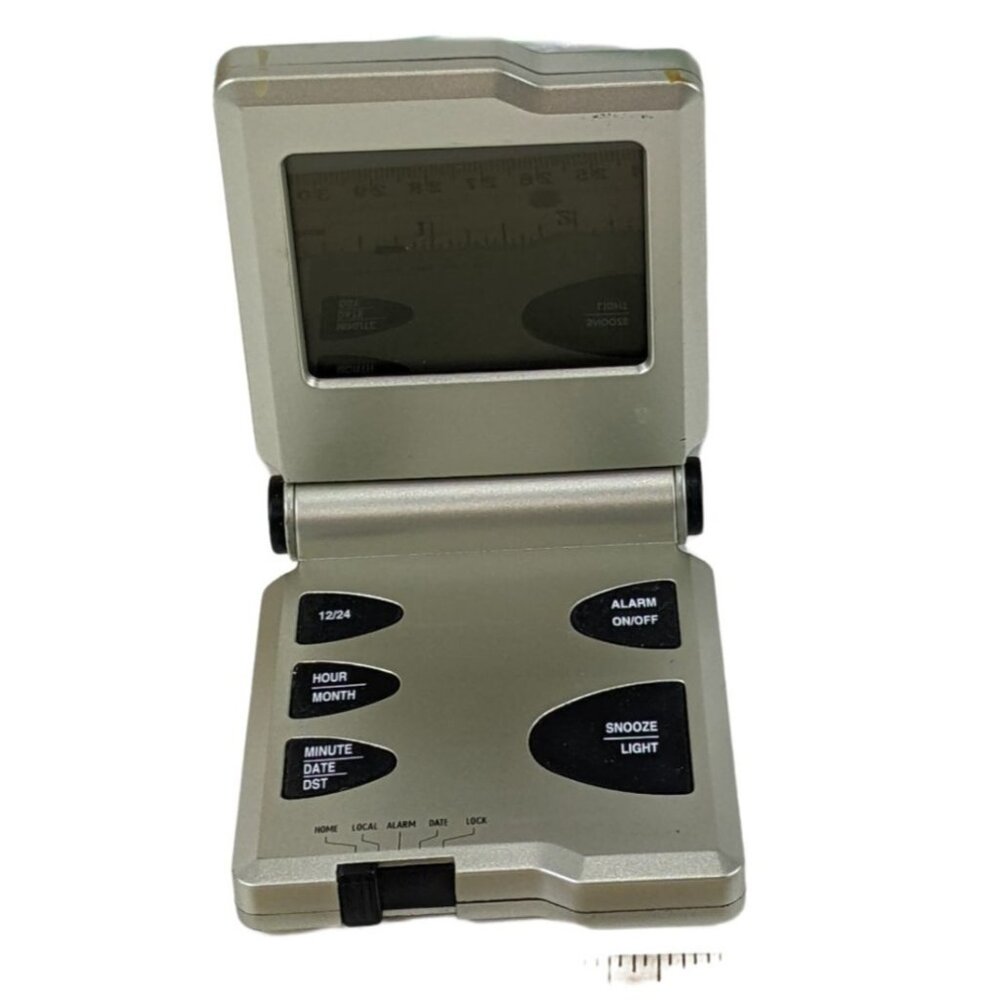 Samsonite Travel Alarm Clock With World Time & Snooze Function